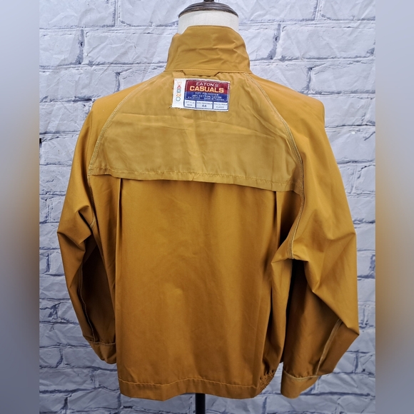 Eaton Casual Vintage  60s 70s Men's Jacket Coat Mustard Coach Bomber 44 XL - Picture 11 of 14